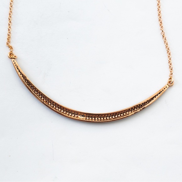 Luxury vibe 2.00 ctw black spinel necklace G.I.L.I. Bronzo Italia rose gold tone - Picture 6 of 15